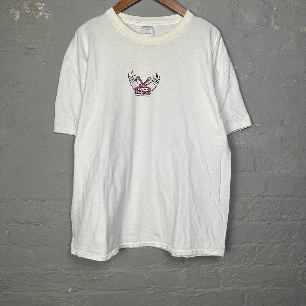 y2k The Voice Road Tour Graphic Tee Mens XL White Excellent y2k Streetwear Shirt